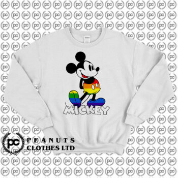 Classic Mickey Rainbow Stripes Sweatshirt