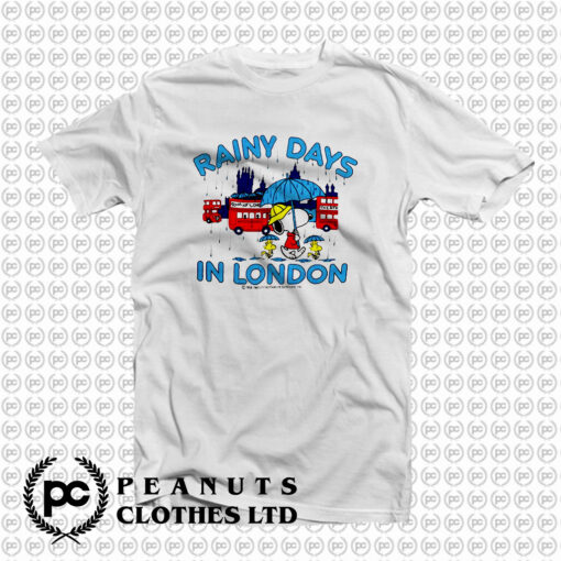 Peanuts Charlie Brown Rainy Days in London T Shirt