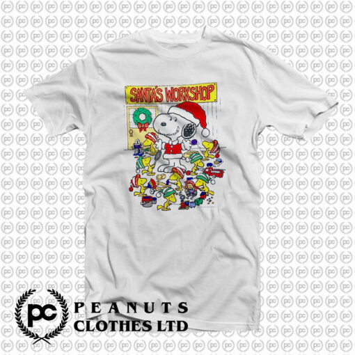 Vintage 90s Snoopu Santas Workshop T Shirt