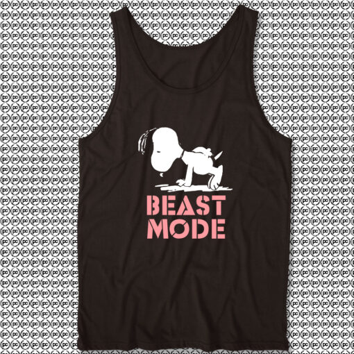 Beast Mode Gym Training Mode On Try Hard Snoopy Tank Top