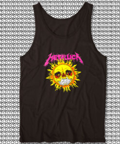 Funny Metallica Sun Skull Tank Top