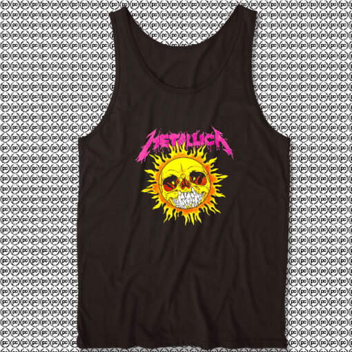 Funny Metallica Sun Skull Tank Top