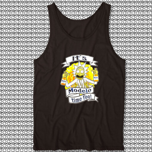 Its MODELO Time Foo Rick and Morty Tank Top