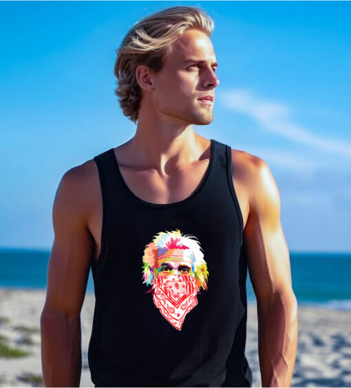 Albert Einstein Bandana 80s Tank Top