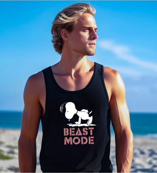 Beast Mode Gym Training Mode On Try Hard Snoopy Tank Top