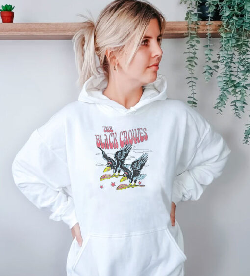 Black Crowes Flying Crows White Hoodie