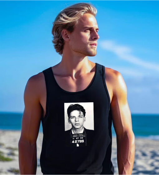 Frank Sinatra Mug Shot Retro Tank Top