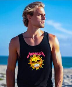 Funny Metallica Sun Skull Tank Top