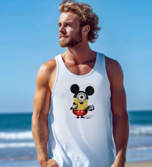 Funny Minion Cosplay Mickey Mouse Tank Top