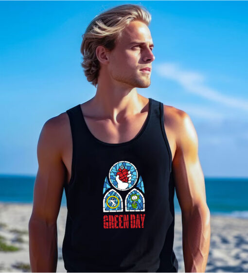 Green Day Stained Glass Tank Top