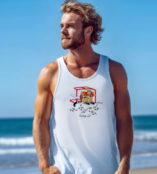 Hockey Cat And Mice Nos Kliban Crazy Tank Top