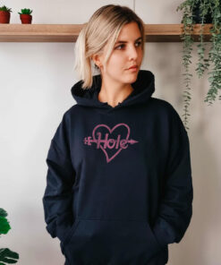 Hole Distressed Heart Hoodie