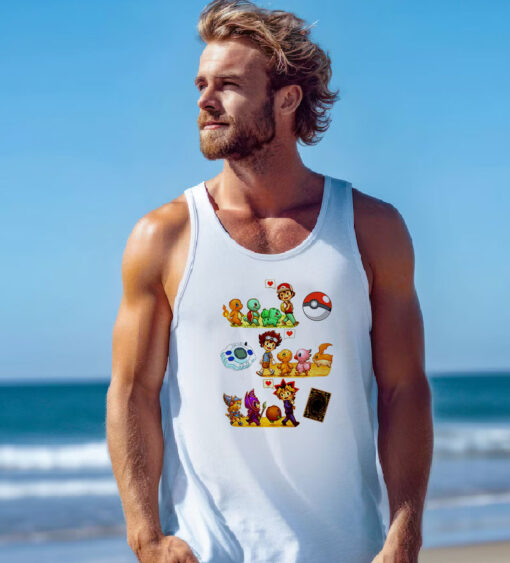 Pokemon Digimon Yugioh Starters Tank Top