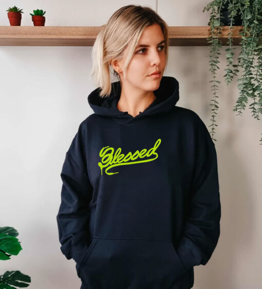 Retro Blessed Shoe Lace Logo Grinch Hoodie