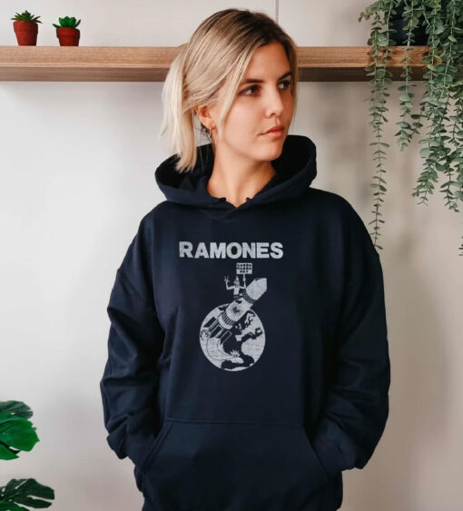 Vintage 1970 Ramones Rocket To Russia Hoodie