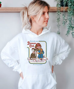 Caring For Your Demon Cat Vintage Hoodie