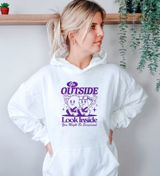 Go Outside Look Inside Aesthetic Hoodie