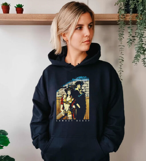 Cowboy Bebop Spike And Faye On Wall Hoodie