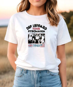 Def Leppard Pyromania Usa Tour 1983 T Shirt