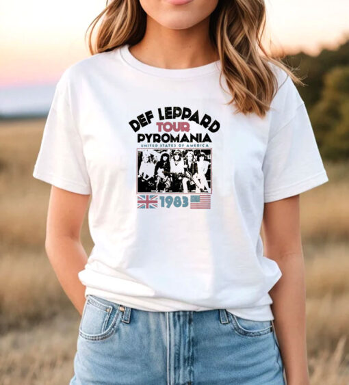 Def Leppard Pyromania Usa Tour 1983 T Shirt