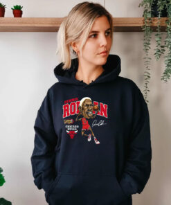 Dennis Rodman Chicago Bulls and Ness Player Hoodie