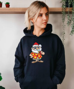 Funny Hawaiian Xmas Summer Santa Hoodie