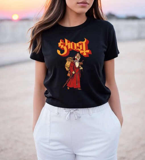 Ghost Greetings From Papa Noel Slim Fit T Shirt