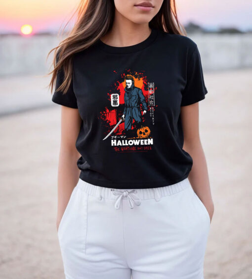 Halloween Michael Myers Samurai Kanji T Shirt