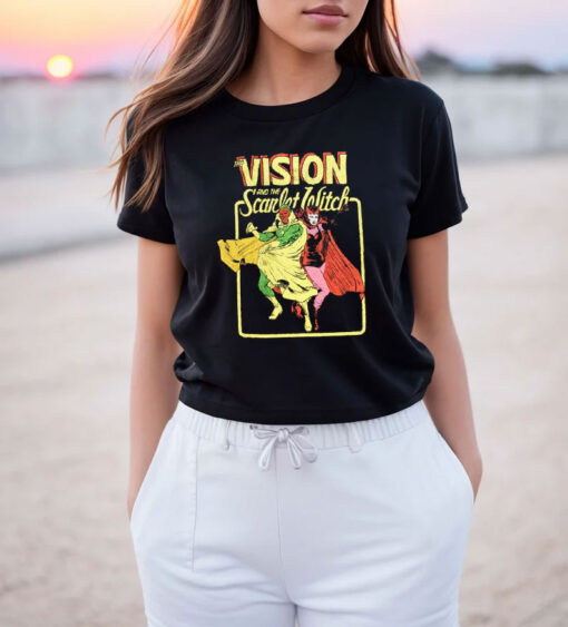 Marvel WandaVision The Vision & The Scarlet Witch Vintage Action T Shirt