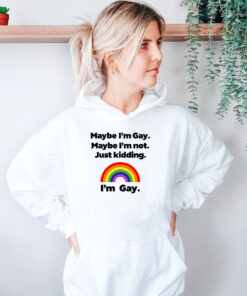 Maybe I'm Gay Maybe I'm Not Just Kidding I'm Gay Hoodie