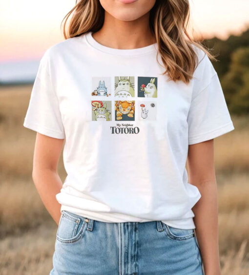 Studio Ghibli My Neighbor Totoro Art Grid T Shirt