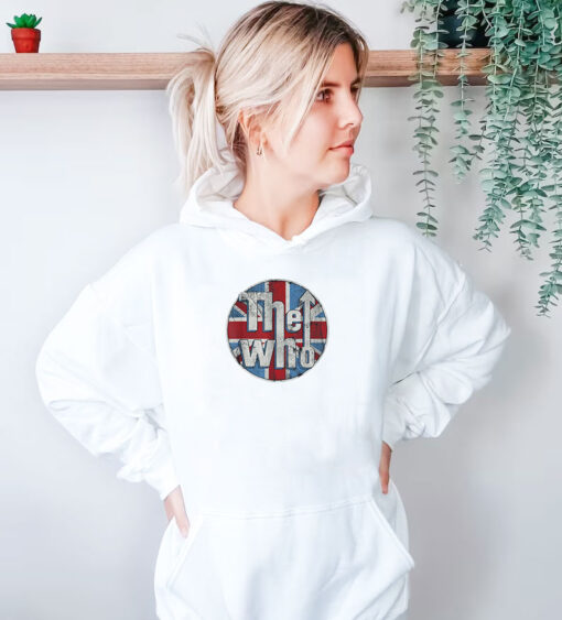 The Who Distessed Union Jack Circle Logo Hoodie