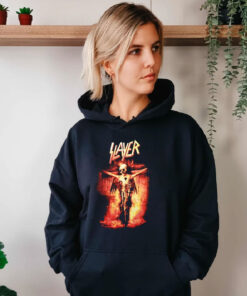 slayer Skeleton On Cross 2007 Tour Hoodie