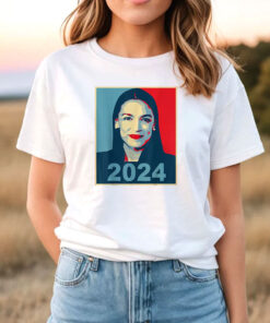 AOC for President 2024 AOC See Through T Shirt