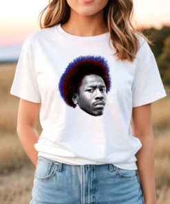 Allen Iverson Red And Blue Afro Fro T Shirt