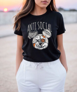 Anti Social Dripping Mickey Parody T Shirt