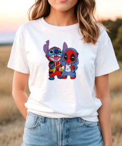 Baby Stitch And Deadpool Is Friends T Shirt