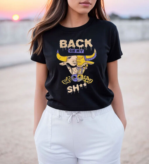 Back Bull Back On My Shit Basketball T Shirt