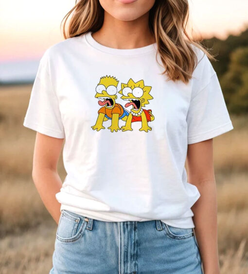 Bart And Lisa Simpson Scream T Shirt