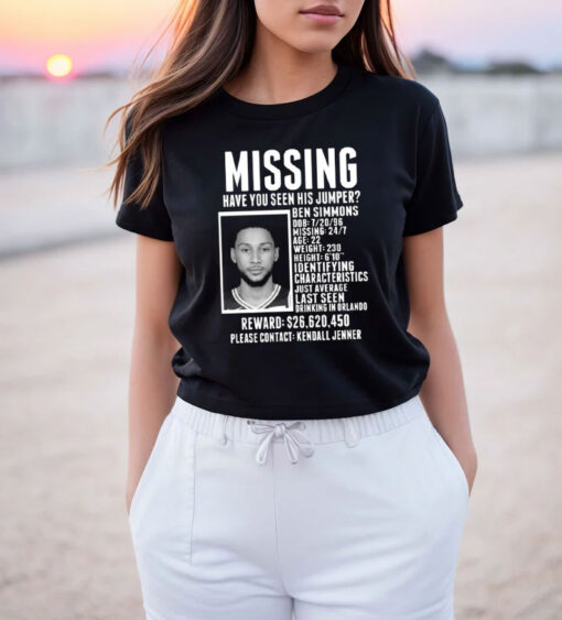 Ben Simmons Missing Have You Seen His Jumper Brooklyn T Shirt