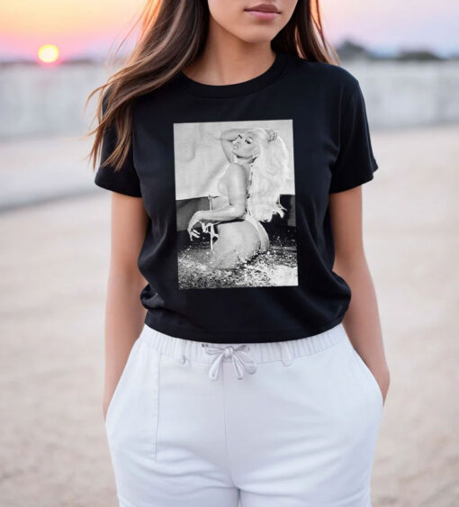 Black And White Megan Photo T Shirt