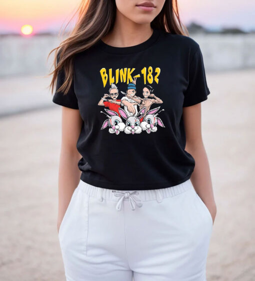 Blink 182 Throwing Knives Rabbit T Shirt