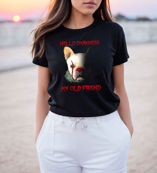 Dog Hello Darkness My Old Friend Vintage T Shirt