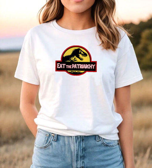 Eat The Patriarchy Feminist Dinosaur Movie Vintage T Shirt