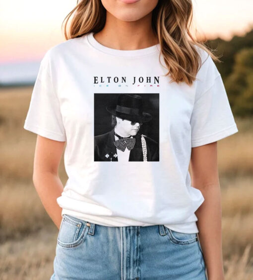 Elton John Ice On Fire Album Cover T Shirt