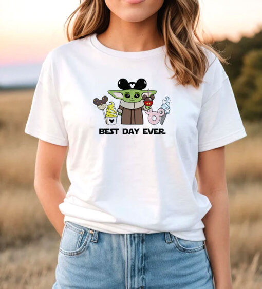 Funny Best Day Ever Baby Yoda Star Wars T Shirt