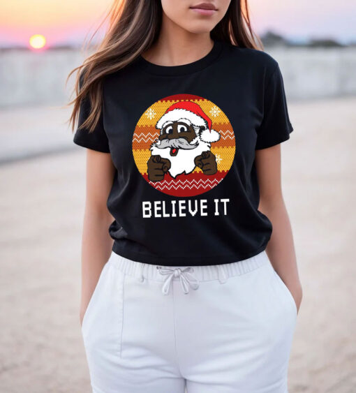 Funny Black Santa Claus Christmas T Shirt