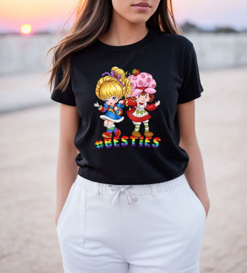 Funny Rainbow Brite Strawberry Shortcake Besties T Shirt