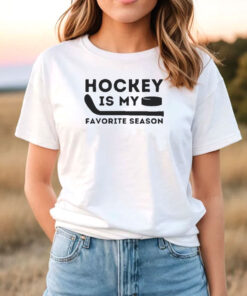 Hockey Is My Favorite Season Funny Ice Hockey Player T Shirt