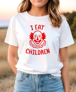 I Eat Children Evil Clown Creepy IT Scary Horror T Shirt